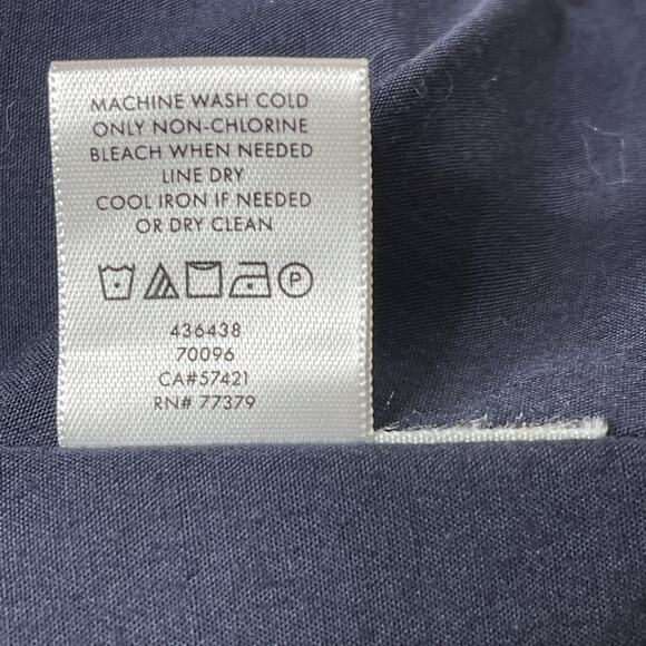 NWOT Ann Taylor Petite Eyelet Midi Dress Fit & Flare Size 4P Navy Blue Pleated - Picture 8 of 9